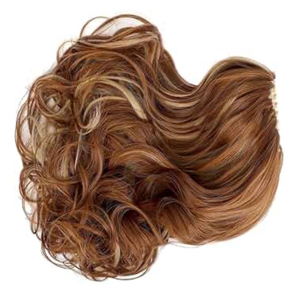Clip in S Curl Auburn Ash Blonde 20” Extension Ponytail